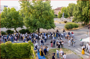 L’isola pedonale della Crocetta in festa per l’inaugurazione della nuova casa degli ingegneri torinesi